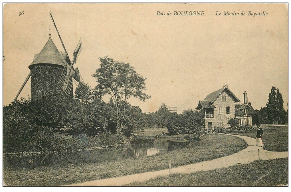 PARIS 16. Bois de Boulogne. Moulin de Bagatelle