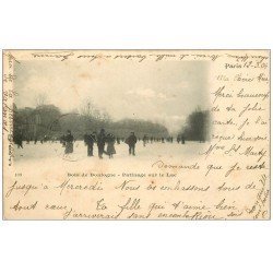 PARIS 16. Bois de Boulogne. Patinage sur Lac 1904