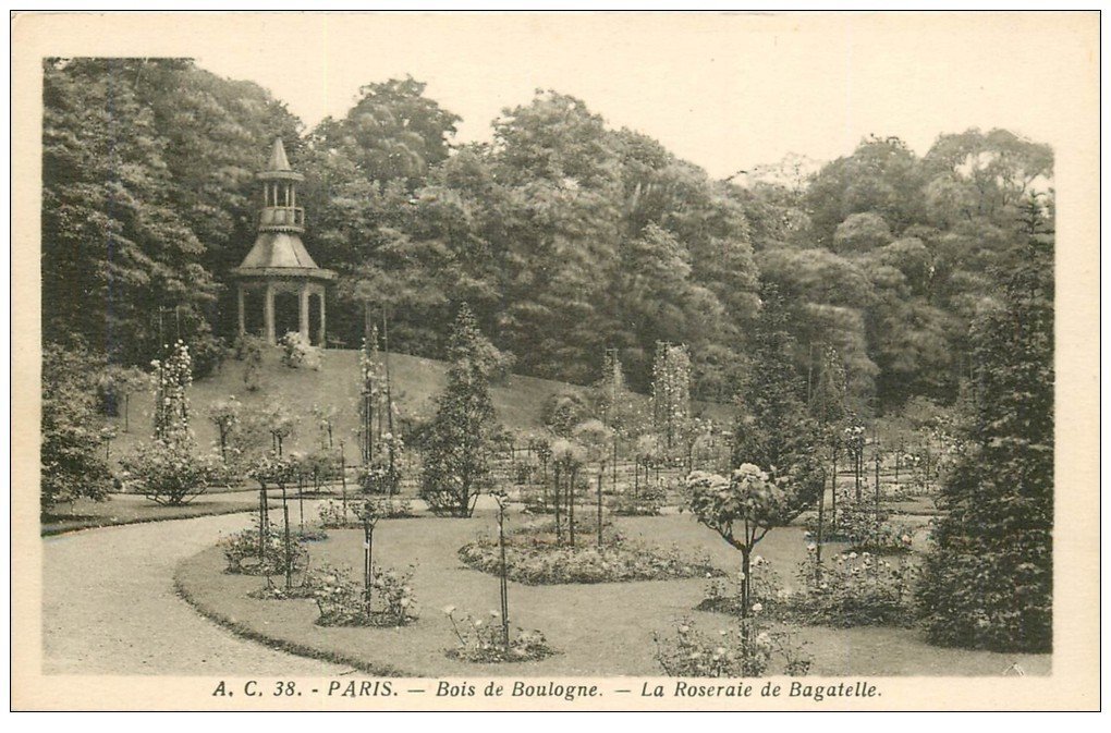 PARIS 16. Bois de Boulogne. Roseraie Bagatelle