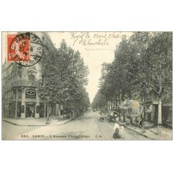carte postale ancienne PARIS 16. Boulangerie Avenue Victor-Hugo 1909 (petit défaut)