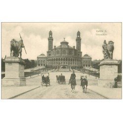 carte postale ancienne PARIS 16. Le Trocadéro 5 Cavaliers