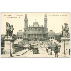 carte postale ancienne PARIS 16. Le Trocadéro 55 Cavaliers