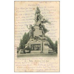 carte postale ancienne PARIS 16. Monument de Victor-Hugo 1903