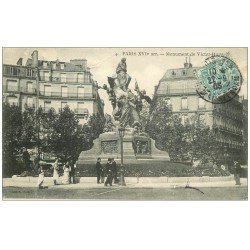 carte postale ancienne PARIS 16. Monument de Victor-Hugo 1905 animation