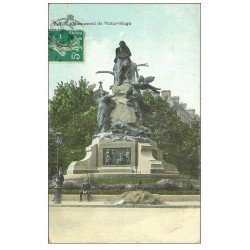 carte postale ancienne PARIS 16. Monument de Victor-Hugo 1911 animation