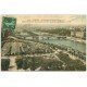 carte postale ancienne PARIS 16. Passerelle du Métropolitain 1911 et Passy