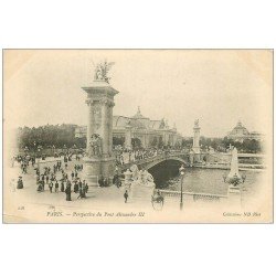 carte postale ancienne PARIS 16. Pont Alexandre III 218