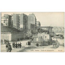carte postale ancienne PARIS 16. Porte Billancourt ou Saint-Cloud avec Pêcheurs