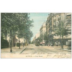 carte postale ancienne PARIS 16. Tramway à Impériale Rue Mozart 1904