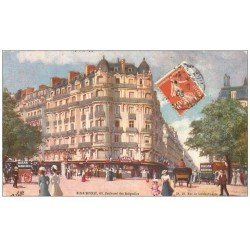 carte postale ancienne PARIS 17. Bazar Monceau Boulevard des Batignolles 1908. Edition Tuck