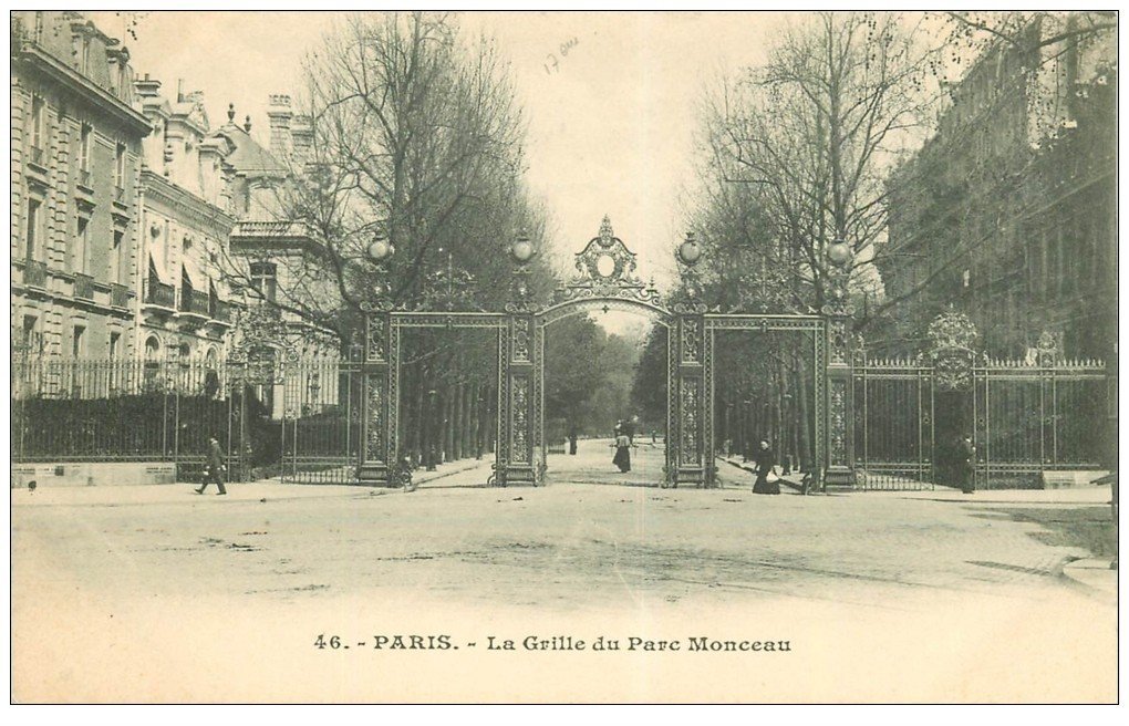 Paris 17 Grille Du Parc Monceau Vers 1900