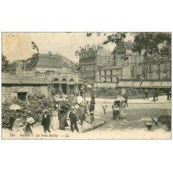 carte postale ancienne PARIS 17. La Porte Maillot 1914. Publicité murale RICQLES