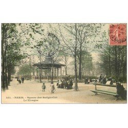 PARIS 17. Le Kiosqueà Musiques Square des Batignolles 1906