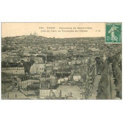 PARIS 17. Le Sacré-Coeur vu de l'Arc de Triomphe 1909