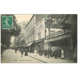 carte postale ancienne PARIS 17. Magasin de Cartes Postales Avenue de Wagram Etoile Palace 1911