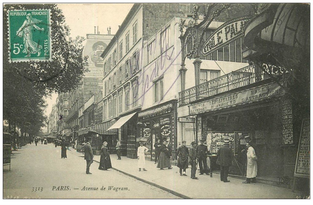 Paris 17 Magasin De Cartes Postales Avenue De Wagram Etoile Palace 1911 Paris 17 Magasin De Cartes Postales Avenue De Wagram Etoile Palace 1911