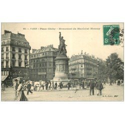 PARIS 17. Monument Moncey Place Clichy 1909 Belle Jardinière