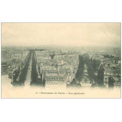 carte postale ancienne PARIS 17. Vue générale 9 vers 1900