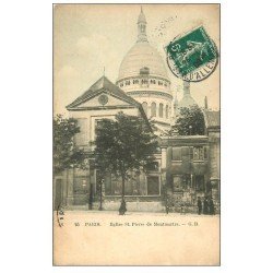 carte postale ancienne PARIS 18. Eglise Saint-Pierre de Montmartre 1908