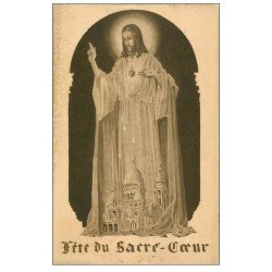 carte postale ancienne PARIS 18. Fête du Sacré-Coeur