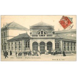 carte postale ancienne PARIS 18. Hôpitaux Hôpital Bretonneau rue Carpeaux 1912