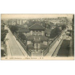 carte postale ancienne PARIS 18. Hôpitaux Hôpital Bretonneau rue Carpeaux 1916