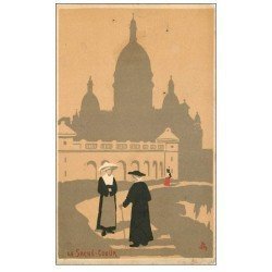 carte postale ancienne PARIS 18. Le Sacré-Coeur 1908