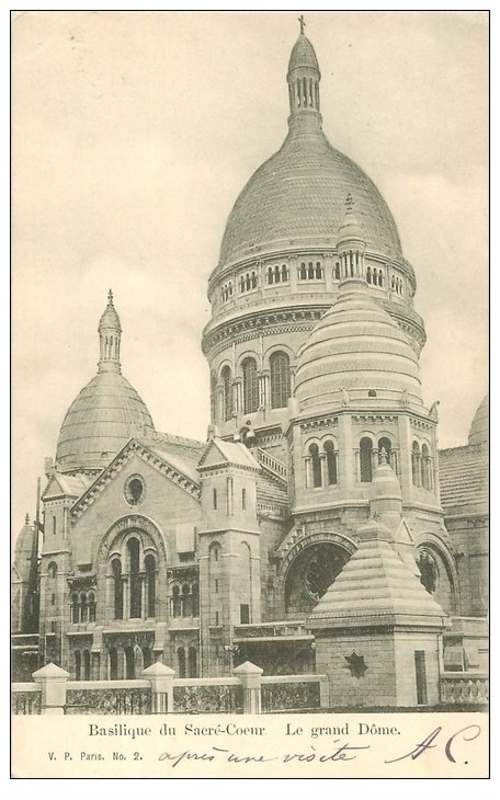 carte postale ancienne PARIS 18. Le Sacré-Coeur de Montmartre 1904