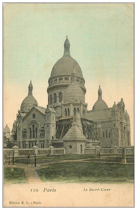 carte postale ancienne PARIS 18. Le Sacré-Coeur de Montmartre 1911
