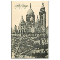 carte postale ancienne PARIS 18. Le Sacré-Coeur de Montmartre 1931