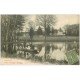 10 PINEY. Château de Brantigny avec Passeur en barge 1923