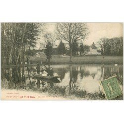 10 PINEY. Château de Brantigny avec Passeur en barge 1923