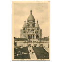 carte postale ancienne PARIS 18. Le Sacré-Coeur de Montmartre 1937