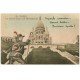 carte postale ancienne PARIS 18. Le Sacré-Coeur de Montmartre ascension