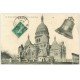 carte postale ancienne PARIS 18. Le Sacré-Coeur de Montmartre et Cloche la Savoyarde avec Jardiniers 1910