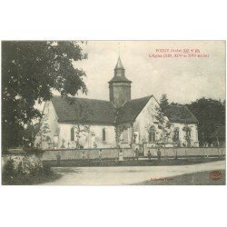 carte postale ancienne 10 POUGY. Eglise et Cimetière animation