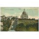 carte postale ancienne PARIS 18. Le Sacré-Coeur de Montmartre Funiculaire couleur