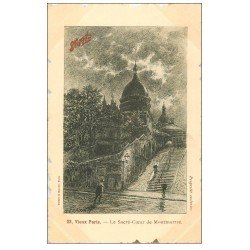carte postale ancienne PARIS 18. Le Sacré-Coeur de Montmartre Maggi