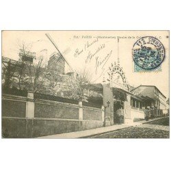 carte postale ancienne PARIS 18. Moulin de la Galette Bal 1904
