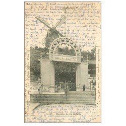carte postale ancienne PARIS 18. Moulin de la Galette dernier Moulin à vent 1902