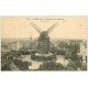 carte postale ancienne PARIS 18. Moulin de la Galette dernier Moulin à vent 1924
