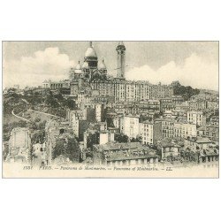 carte postale ancienne PARIS 18. Panorama Montmartre 1922