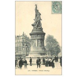 carte postale ancienne PARIS 18. Place Clichy 1905