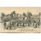 carte postale ancienne PARIS 18. Place de l'Abreuvoir devenue Place Pecqueur Buvette avec jeu de quilles