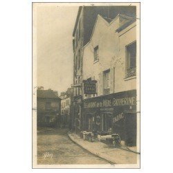 carte postale ancienne PARIS 18. Restaurant de la Mère Catherine rue de Norvins