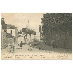 carte postale ancienne PARIS 18. Rue de l'Abreuvoir 1905