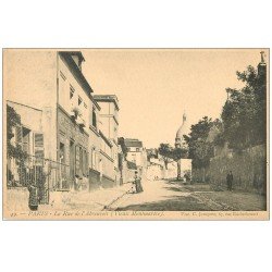 carte postale ancienne PARIS 18. Rue de l'Abreuvoir Cave à Vins