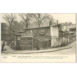 carte postale ancienne PARIS 18. Rue du Mont-Cenis et Lamarck