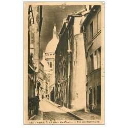 carte postale ancienne PARIS 18. Rue du Vieux Montmartre 1939. Trous de punaise