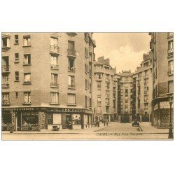 carte postale ancienne PARIS 18. Rue Jean-Varenne Les Caves à Vins